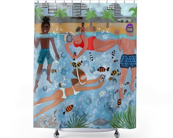 Shower Curtain For Bathroom, Shower Curtain For Summer, Shower Curtain Polyester, Bathroom Curtains, Unique Bathroom Decor