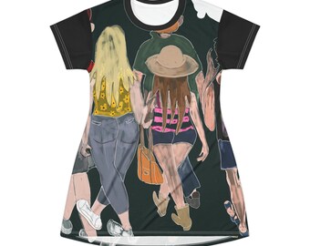 T-Shirt Kleid für Frauen, Sommerkleid, lässiges Kleid, übergroßes Tshirt, übergroßes T-Shirt, lässiges Tshirt Kleid, Strandkleid, T-Shirt Kleid