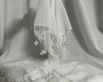 halaymendili für Freunde Nedime Gäste Perlen Gelinmendili/tanztuch/Dabke/Kina mendili Luxury Sequin Halay Handkerchie Wedding Hochzeit