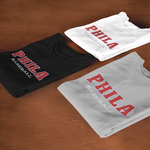 PHILA Baseball Tee, Philly Baseball Tee, Philadelphia Baseball T Shirt, Summer Baseball, Phila Tee, Philly Sports Tee, Philadelphia Sports T