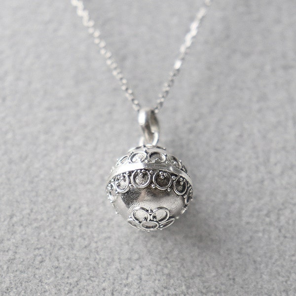 Rhodium-Plated Sterling Silver Necklace inspired by the Angel Caller