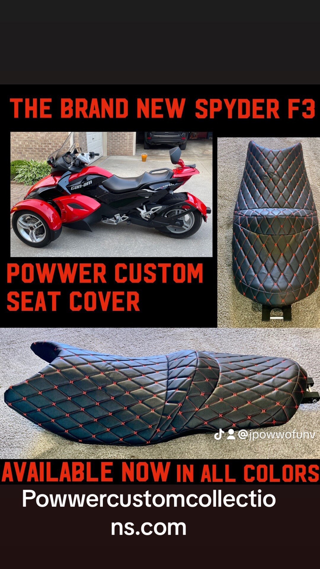 Canam Spyder F3 Custom Seat Covers Etsy