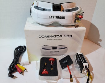 Fat Shark Dominator HD3 headset W/Furious FPV True-D plus extras