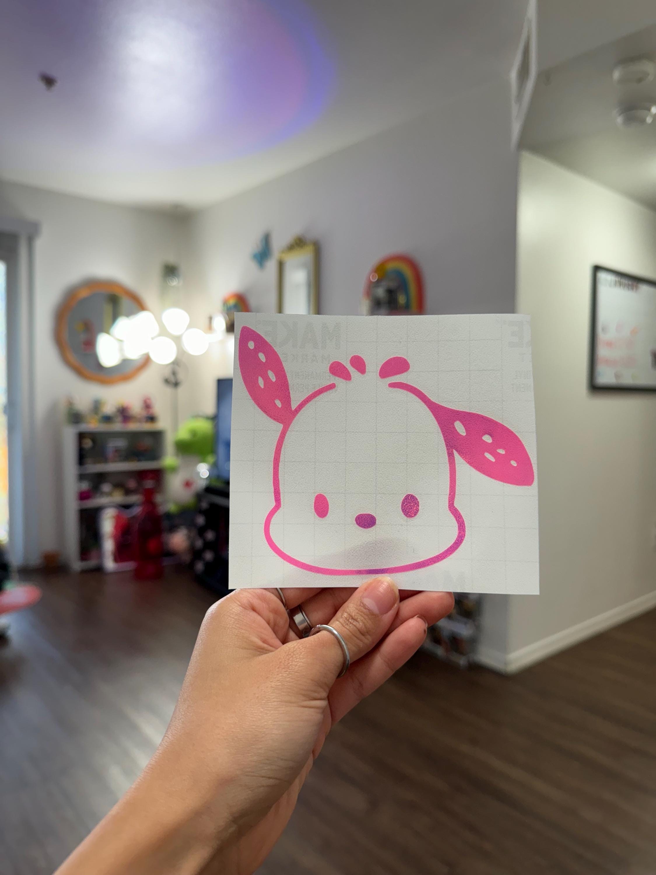 Puppy Holo Vinyl Decal | Cute Car Sticker | Cute Bumper Sticker | Cute Car Accessories | Cute Vinyl Car Decals | Cute Decals | Cute Decals