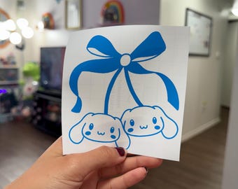 Cinna Bow Cuties Vinyl Decal | Cute Car Sticker | Cute Bumper Sticker | Cute Car Accessories | Cute Vinyl Car Decals | Kawaii Decal