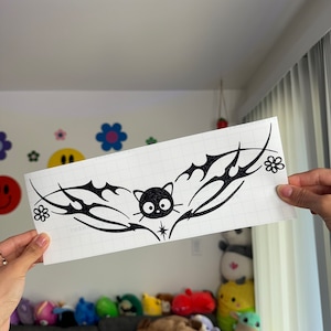 Black Cat Tramp Stamp Decal | Cute Cat Tramp Stamp | Cute Car Decal | Cute Car Sticker | Bumper Vinyl Decal | Cute Car Vinyl Decal | Kawaii
