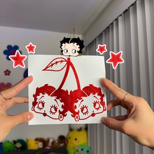 Schönheit Girly Cherry Cuties Aufkleber | Girly Cherry Aufkleber | Niedliches Auto-Aufkleber | Süßer Autoaufkleber | Girly Aufkleber | Niedliche Autoaufkleber | Süßer Auto Dekor