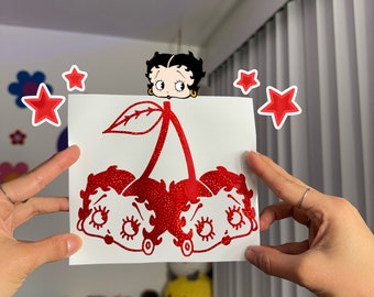 Schönheit Girly Cherry Cuties Aufkleber | Girly Cherry Aufkleber | Niedliches Auto-Aufkleber | Süßer Autoaufkleber | Girly Aufkleber | Niedliche Autoaufkleber | Süßer Auto Dekor