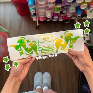Adesivo timbro carino Froggy Tramp / Timbro Froggy Tramp / Adesivo auto carino / Adesivo auto carino / Adesivo in vinile olografico / Adesivo in vinile per auto carino / Kawaii