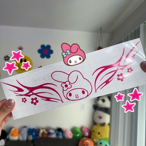 Melody Cutie Tramp Stempelabziehbild | Süsser Auto Landstreicher Stempel | Niedliches Auto-Aufkleber | Süßer Autoaufkleber | Schimmer Aufkleber | Süßer Auto-Vinyl-Aufkleber | Süß