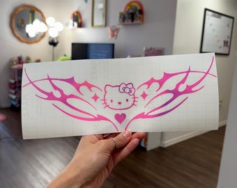 Süsser Kitty Tramp Stempel Aufkleber | Kitty Tramp Stempel | Niedliches Auto-Aufkleber | Süßer Autoaufkleber | Opal Vinyl Aufkleber | Süßer Auto-Vinyl-Aufkleber | Süß