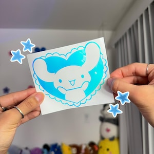 Cinna Heart Cutie Vinyl Decal | Cute Car Sticker | Cute Bumper Sticker | Cute Car Accessories | Cute Vinyl Car Decals | Kawaii Decals