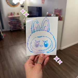 Süßer Monster Aufkleber | Labubu Kawaii Aufkleber | Niedliches Auto-Aufkleber | Süßer Autoaufkleber | Girly Kawaii Aufkleber | Niedliche Abziehbilder | Kawaii Aufkleber