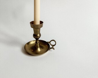 Vintage Brass Candlestick Holder, Made in India