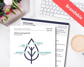 GROW Coaching Model Exercise + Coaching Questions. Leadership Coaching, Life Coaching Tools, Coaching Templates, Coaching Questions