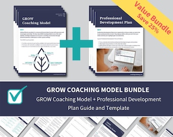GROW Coaching Model + Professional Development Plan. Life Coaching, Coaching Tools, Coaching Templates, Leadership Coach, Coaching Questions