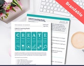 CREATE Coaching Model Exercise + Coaching Questions. Life Coaching Tools, Coaching Resources, Coaching Templates, Leadership Coaching