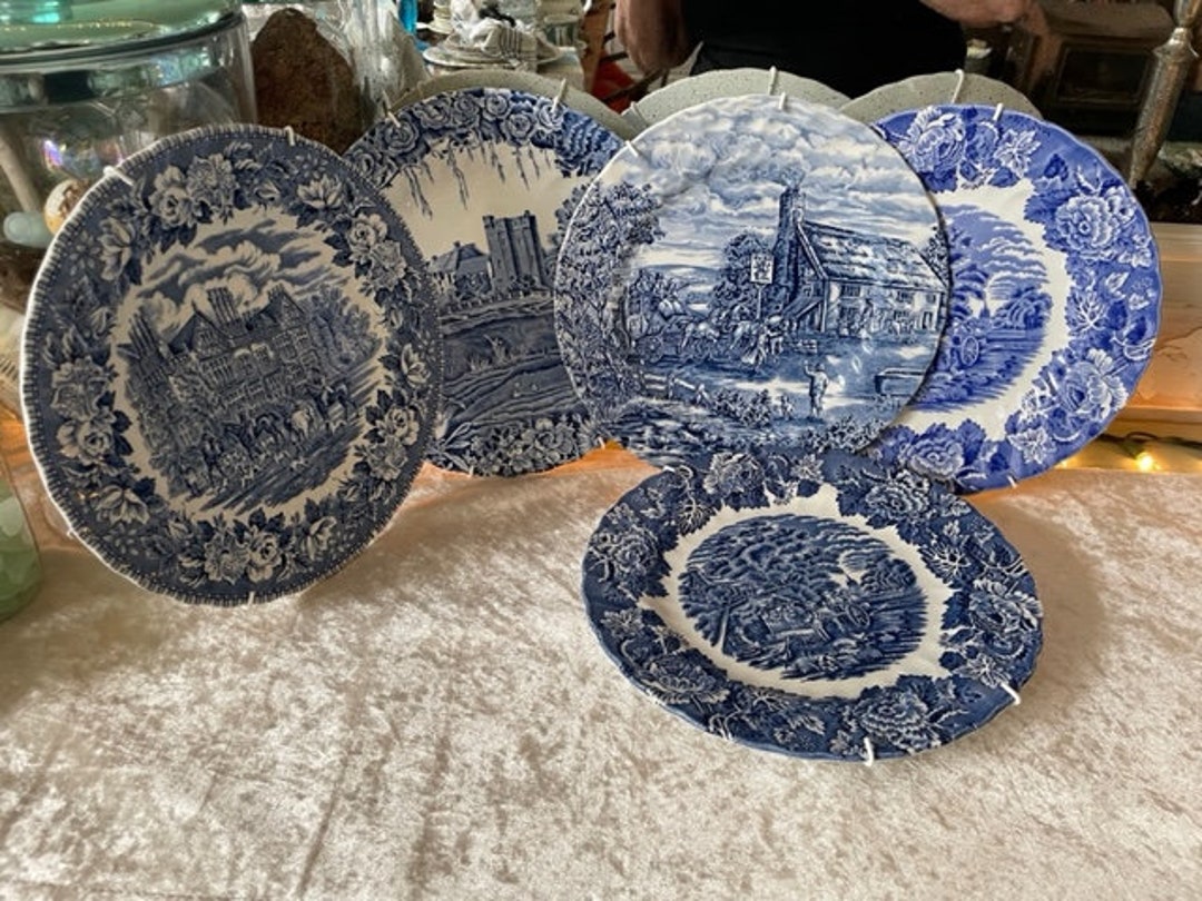 Memory Lane British Anchor Ironstone Decorative Wall Plates