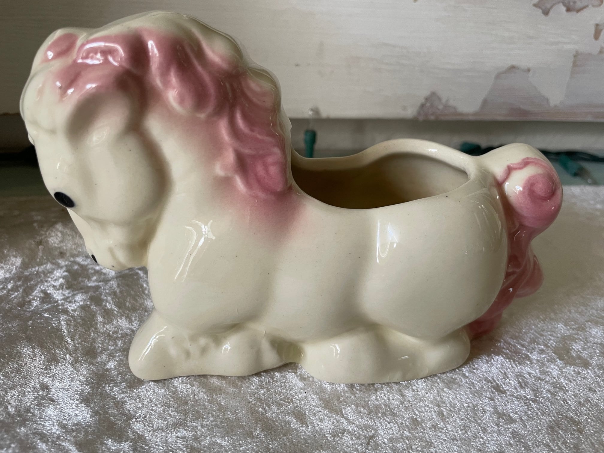 Darling Little Pink Maine and Tail Vintage Ironstone Horse Planter From the 1950's Etsy