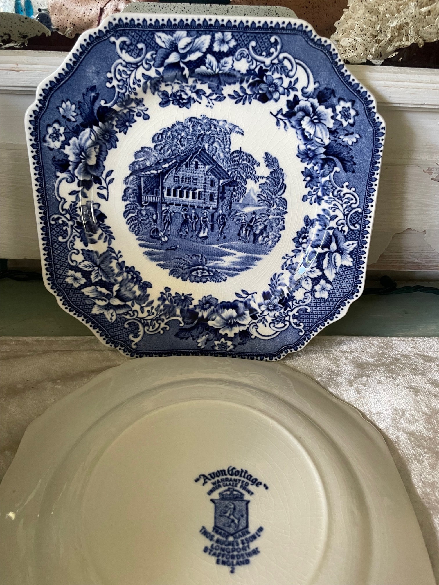 Mismatched, Blue and White Ironstone Transferware Pieces in Various ...