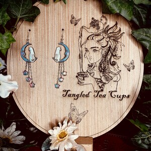 cat in the moon earrings