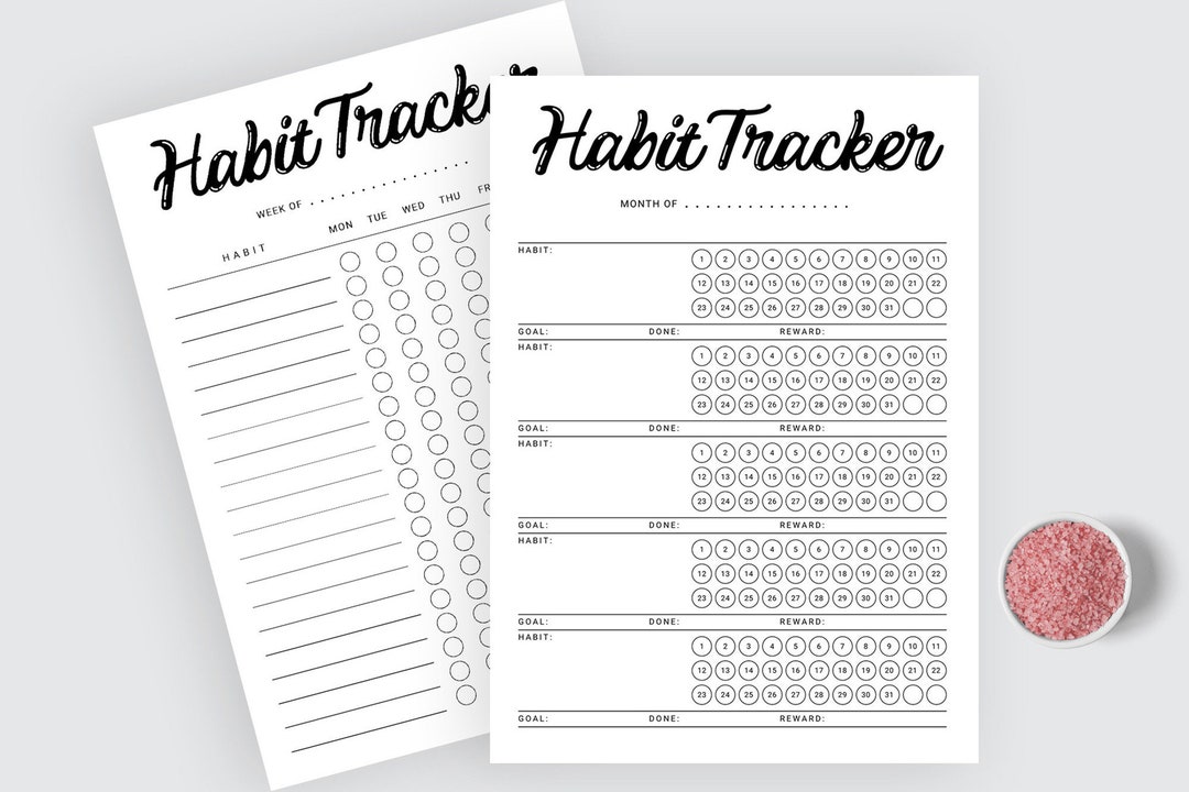 Printable Habit Tracker, Habit Tracking PDF, Habit Printable, Daily ...