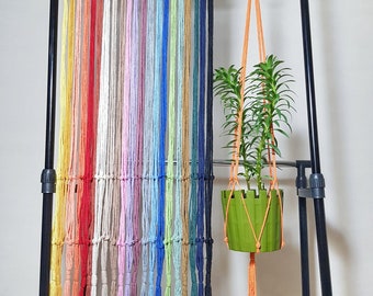 Colgador de plantas de macramé versátil / Uso interior o exterior / Maceta colgante / Soporte de plantas / Decoración boho / Colgador de plantas de pared de macramé / Minimalista