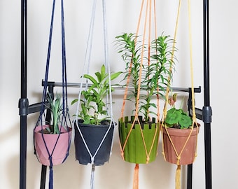Colgador de plantas de macramé moderno / Maceta colgante de interior minimalista / Decoración del hogar Boho