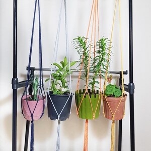 Modern Macrame Plant Hanger | Minimalist Indoor Hanging Planter | Boho Home Decor