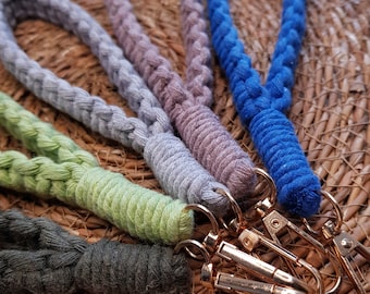 Macrame Wristlet Keychain | Wallet Keychain | Wrist Lanyard | Bracelet Keychain | Boho Wristlet | Assorted Colors Wristlet |Macrame Keychain