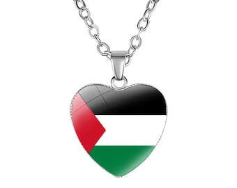 Collier coeur palestinien