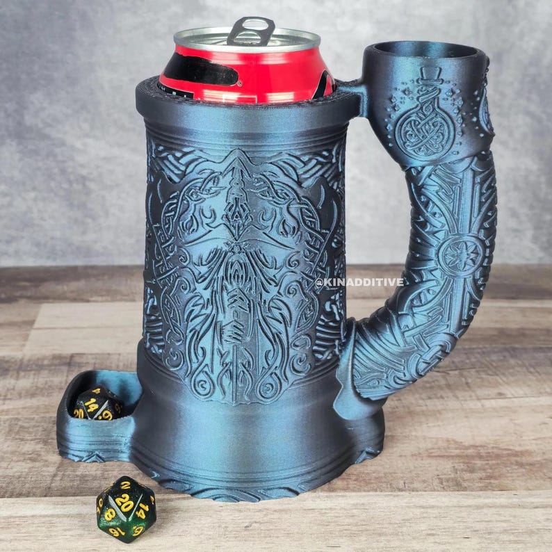 titanium dice tower mug