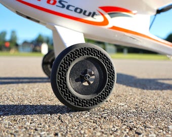 Airless Wheels for AeroScout Tail Dragger: Bush Style Next-Gen Tires