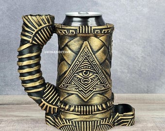 Egyptian Dice Tower Mug Can Holder: Tabletop RPG Accessory