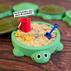 Mini Turtle Sandbox: Nostalgic Desktop Zen Garden with Tools - 4.5" Small Size