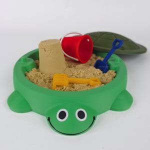 Mini Turtle Sandbox: Nostalgic Desktop Zen Garden with Tools - Small Size