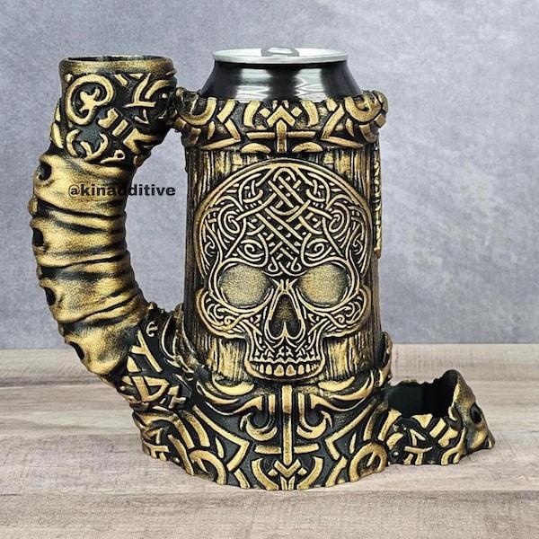 Warlock Dice Tower Mug Can Koozie: Tabletop RPG Accessory