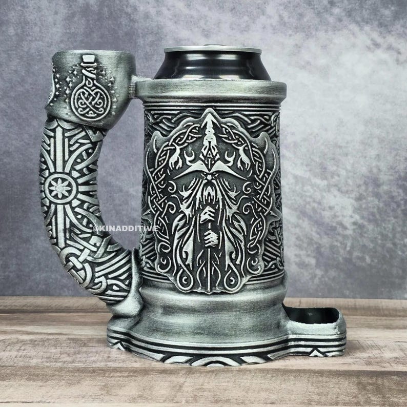 silver wizard dice tower mug