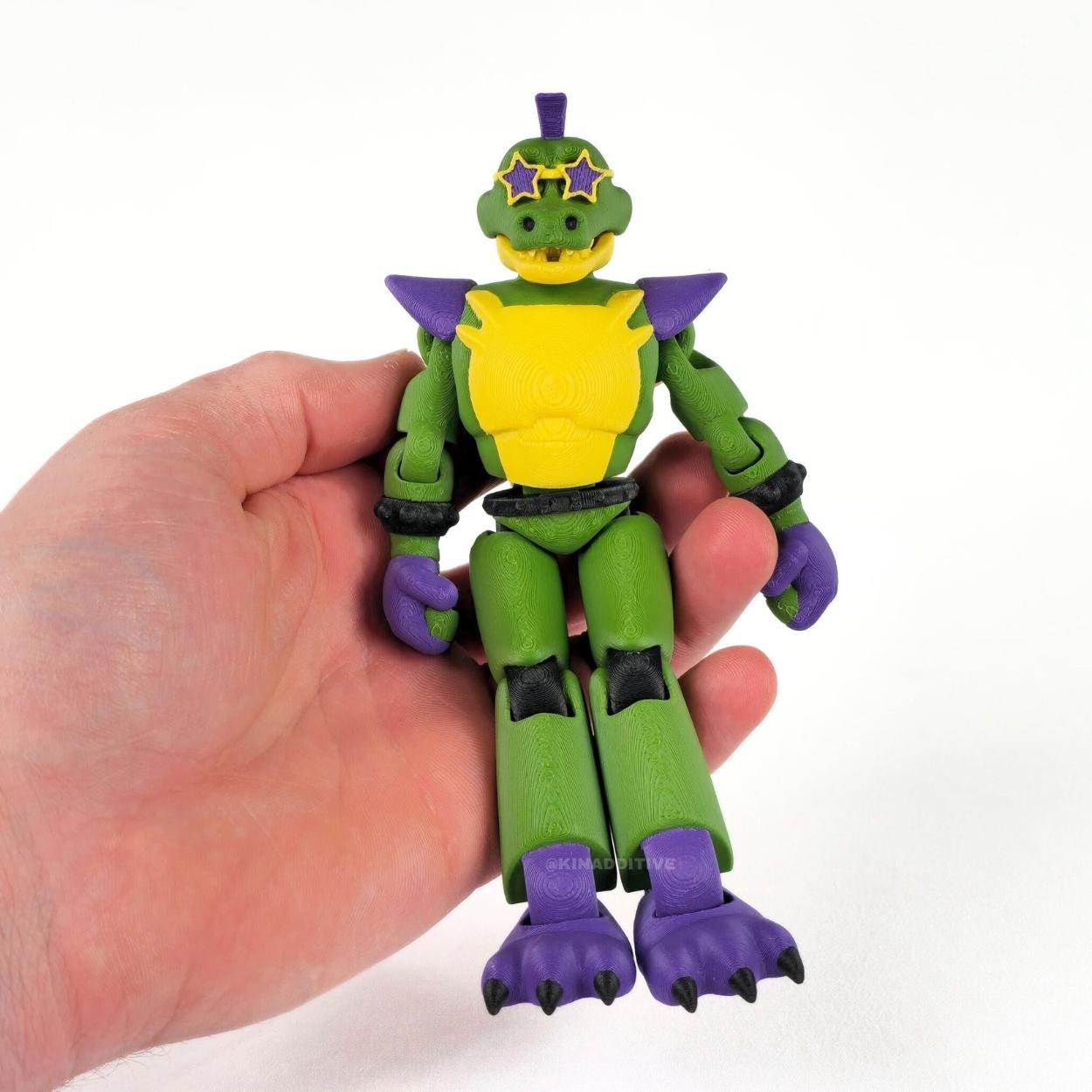 Glamrock Monty/montgomery Gator - FNAF - Full Color Articulating