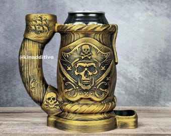 Pirate Dice Tower Mug Can Holder: Tabletop RPG Accessory