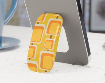 Retro Phone Click-On Grip Holder Kickstand: Embrace a 60's Vibe with this Stylish and Functional Accessory, Phone holder, Phone grip