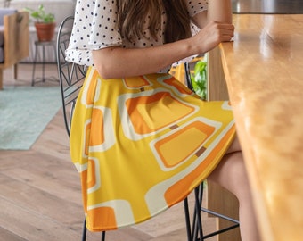 RETRO Skirt, 60's Fashion, Vintage Look, Cool Skirt, Unique Style, Gift for Women, Vintage looking clothes, skirt for summer, beach skirt