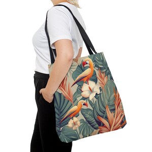 Parrot's Winter Fireside LT0111023CL Quilted Tote Bag main image 1