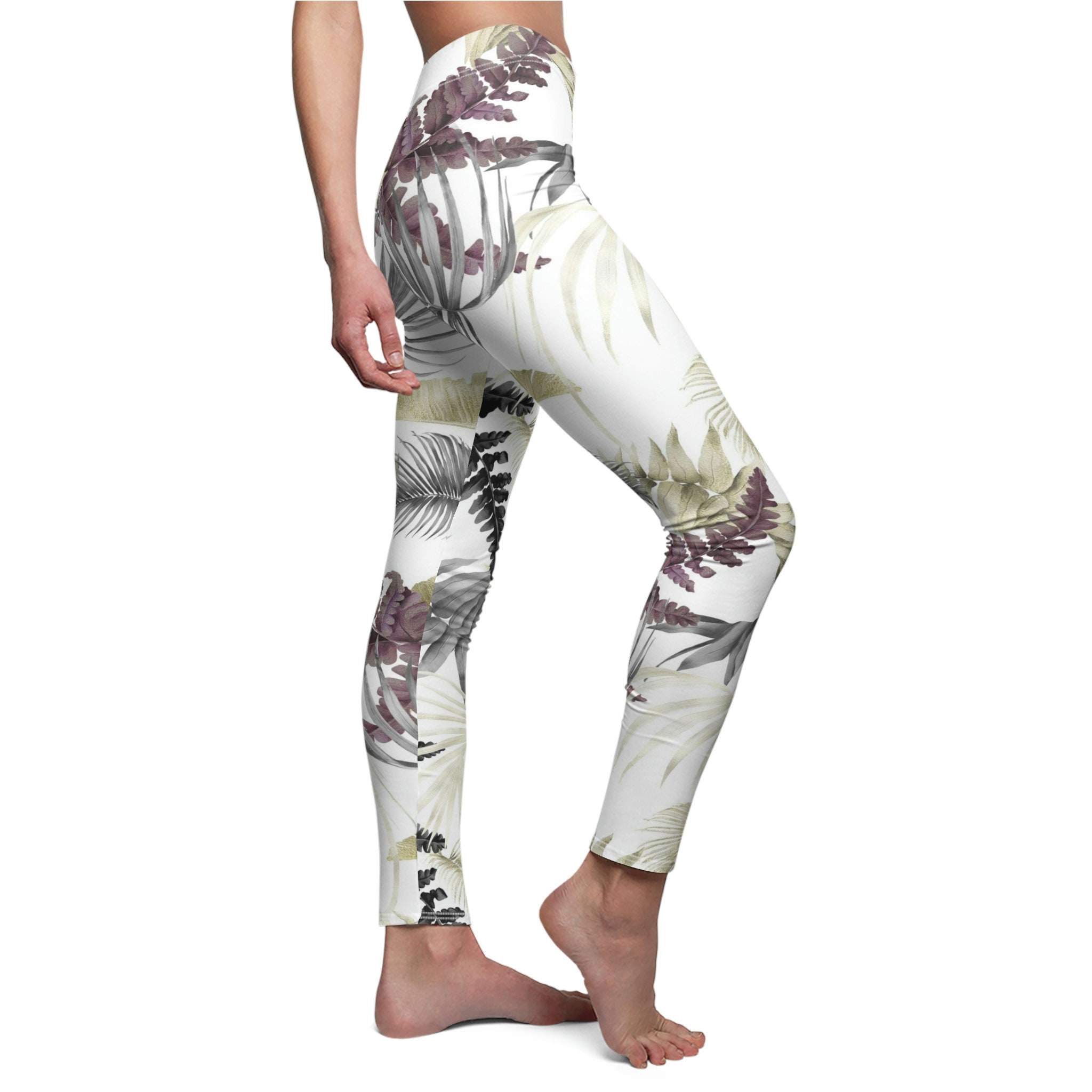 Floral Pattern Leggings Women Leggings Jungle Print Look Yoga and Athletic  Wear Jungle Look 