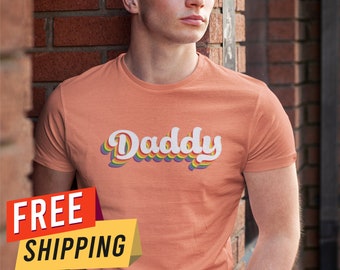 Daddy Pride shirt,Gay men shirt, LGBTQ, Rainbow Design, Pride shirt, gift for daddy, gift idea, Pride Month, Multicolor shirt, Shirt for dad