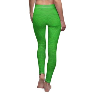 Leggings Textured Weave Green
