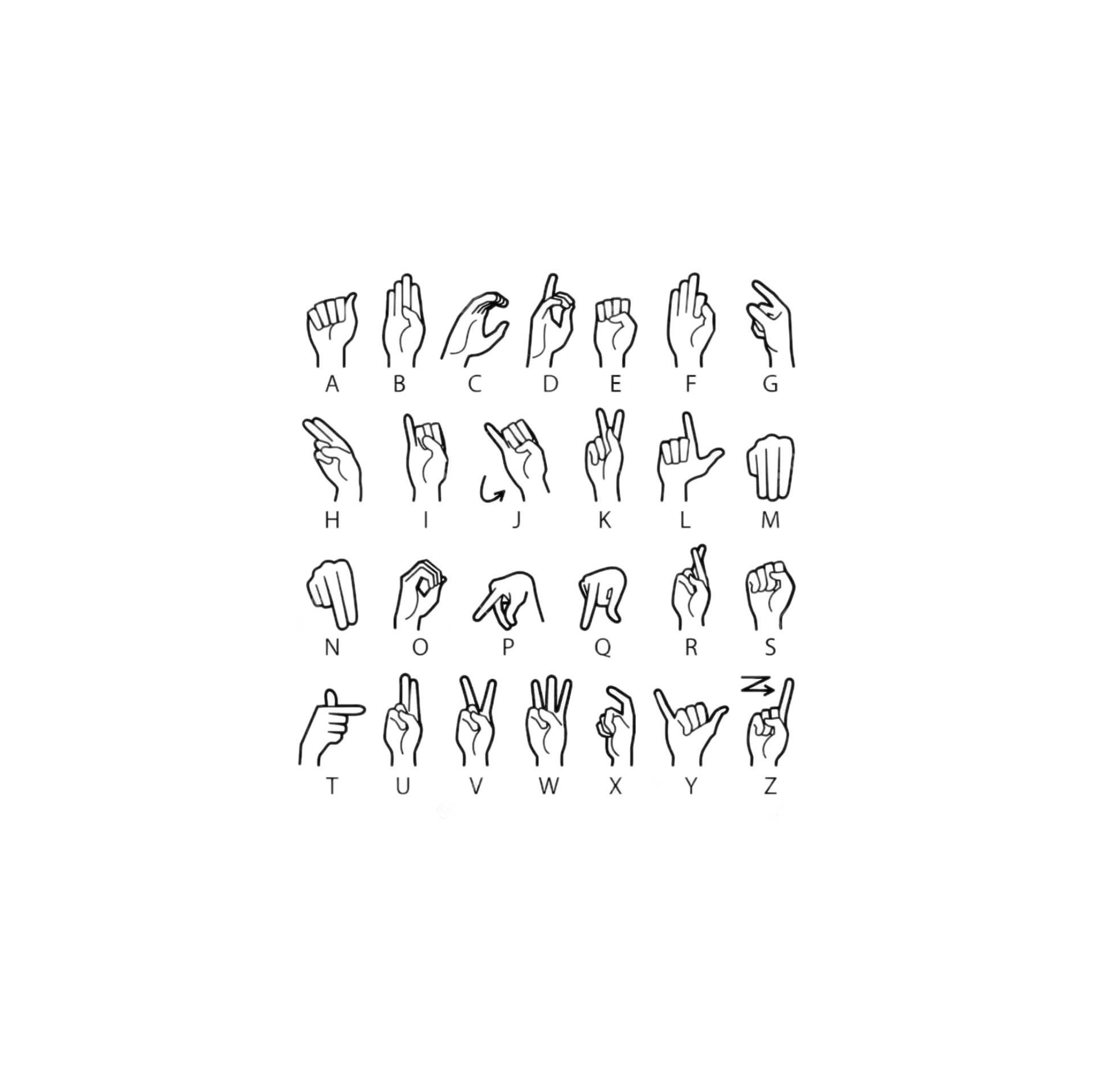 Updated Sign Language SVG Improved Clarity - Etsy