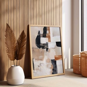 Japandi Wall Art, Neutral Abstract Painting, Modern Home Decor, Printable Digital Download, Minimalist Art, Wabi Sabi Style