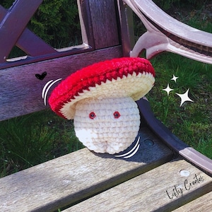 Mushroom Pal Handmade Soft Plushie Fidget Accessory Calming Work Companion