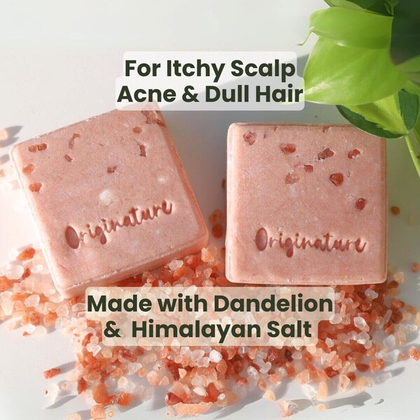 Itchy Scalp Mild Flaky Hair Shampoo Bar With Himalayan Salt Shampoo Bar for Scalp Acne Dandruff Shampoo Damaded Hair Bar Shampoo Natural